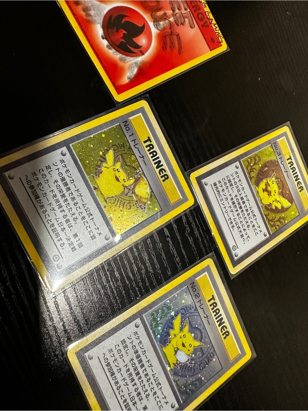 Pokemon Trainer World Championships Cups 3x Holo Japanese Fanmade Cards